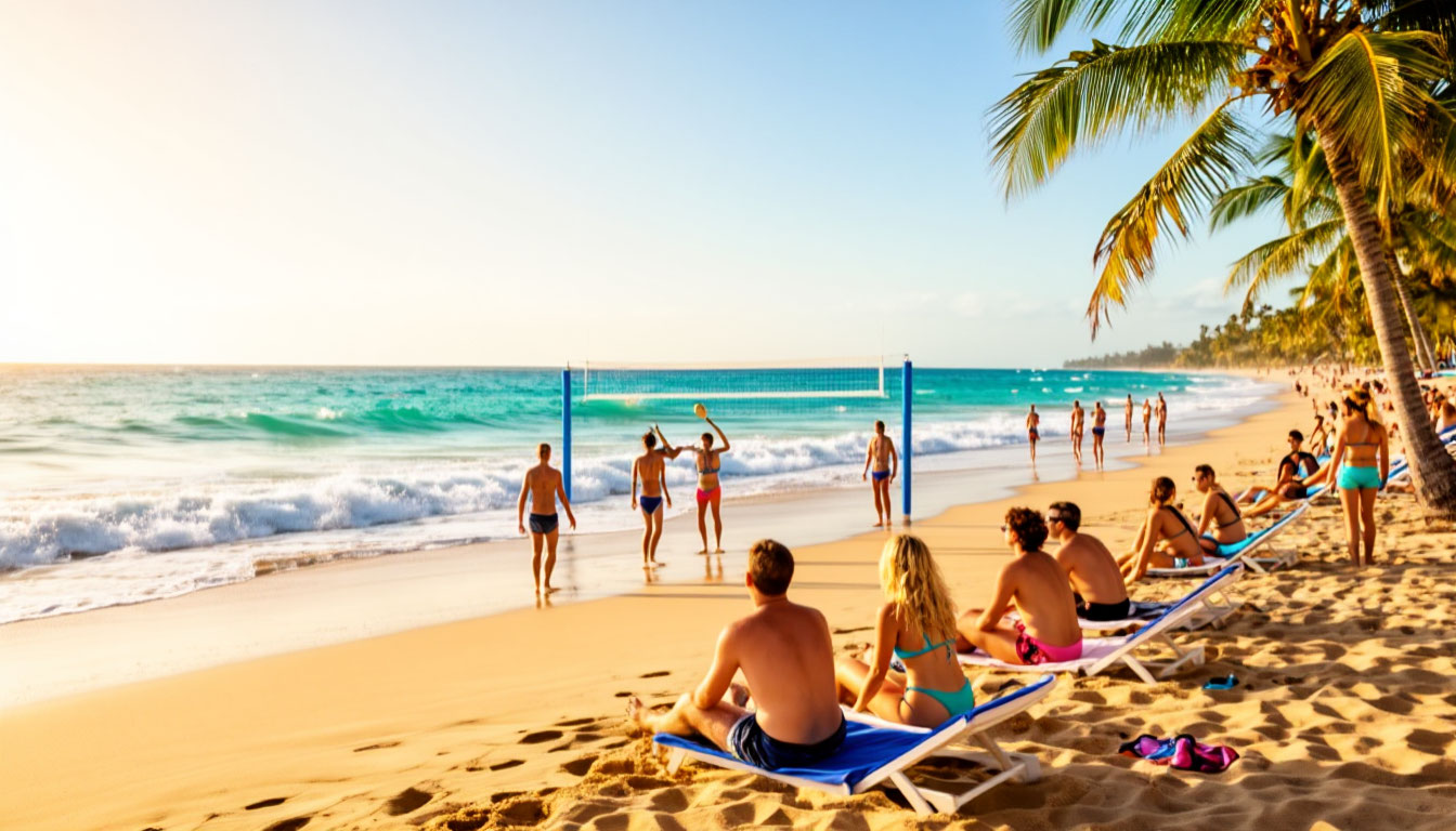 солнце море пляж